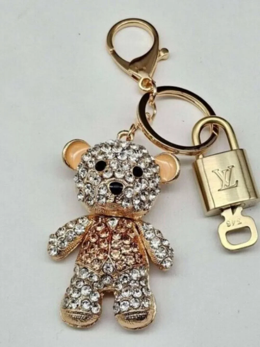Louis Vuitton Gold Padlock 🔑 Authentic LV Unbranded Keychain Bag Charm